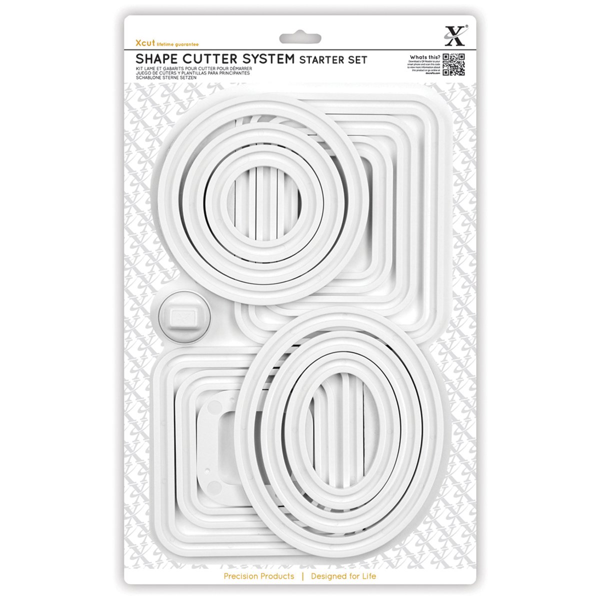 Xcut Shape Cutter Starter Set 13 Pieces Nesting Tracks & Cutter Carriage, Hand Tools For Paper Craft, Christmas Wrapping