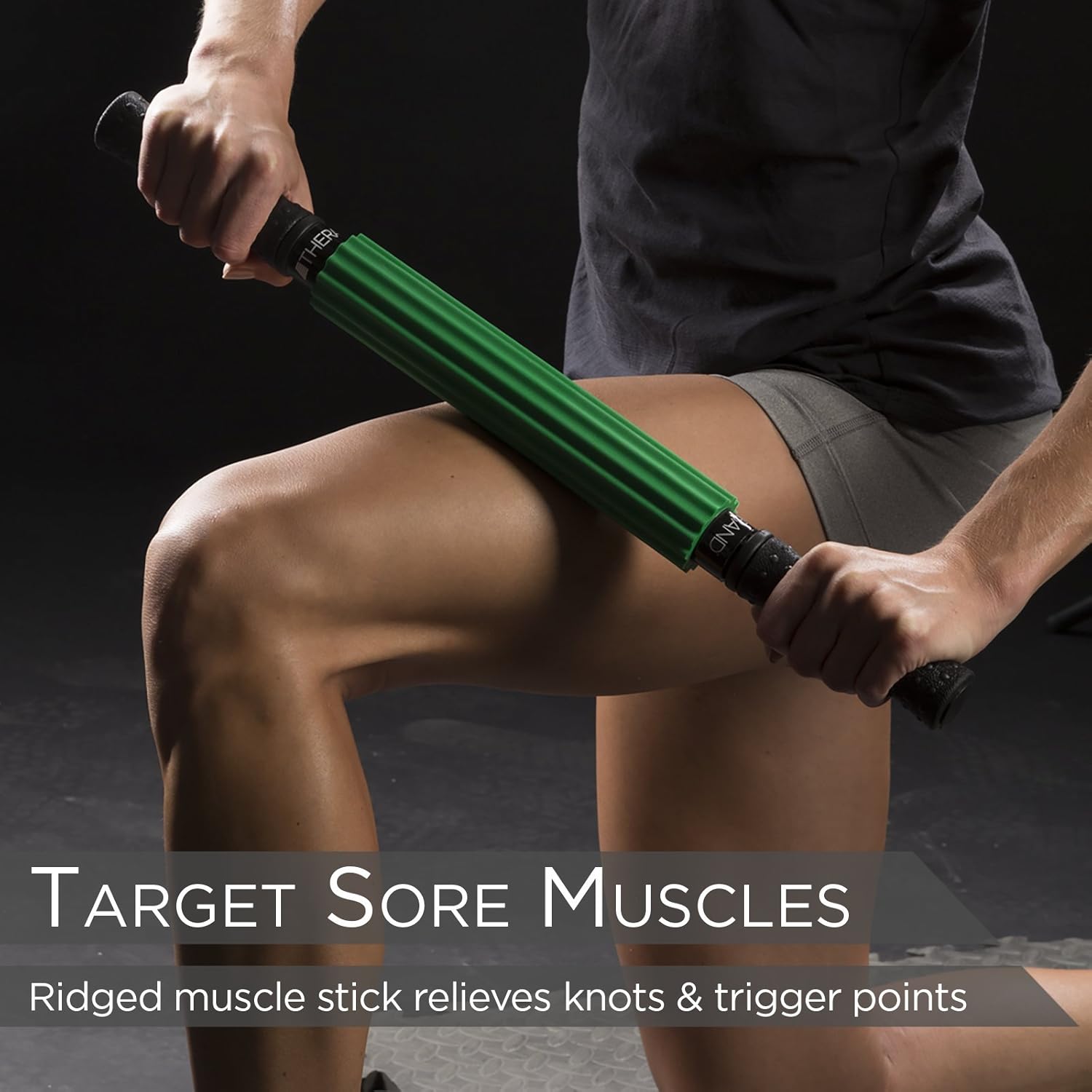 TheraBand Roller Massager +, Muscle Roller Stick for Self-Myofascial Release, Deep Tissue Massage Rolling Pin, Trigger Point Release, Muscle Soreness, Best Gifts for Runners, Athletes, Crossfit: Clothing