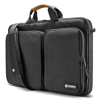 tomtoc Laptop Schultertasche Umhängetasche kompatibel mit 17' - 17,3' Dell HP Acer Asus Lenovo Notebook, Aktentasche mit Zwei