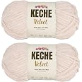 Keche Velvet Chenille Yarn - Super Soft Bulky Yarn For Crochet & Knitting, 100g Skeins (Pomegranate, 5 Pack)