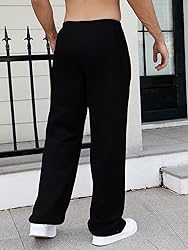 GORGLITTER Men's Baggy Wide Leg Sweatpants Y2K