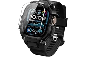 ULTIMAL Rugged Band with Case for Apple Watch 49mm, Military-Grade Shockproof Protective Strap for Men, All-in-One Outdoor Sport Watch Band Compatible with Apple watch Ultra 3/2/1 (Black)