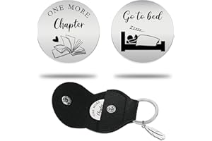 REMIFALA Funny Gifts Decision Double Sided Coin for Teen Boys Girls Book Lovers, One More Chapter Decision Maker for Son Daughter Friends Bookworm Reader Student Stocking Stuffers Reading Gifts