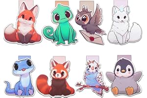 PAIVSUN Cute Magnetic Bookmarks, Animals Book Page Markers, Book Marks for Kids Book Lovers Students Teachers Reading