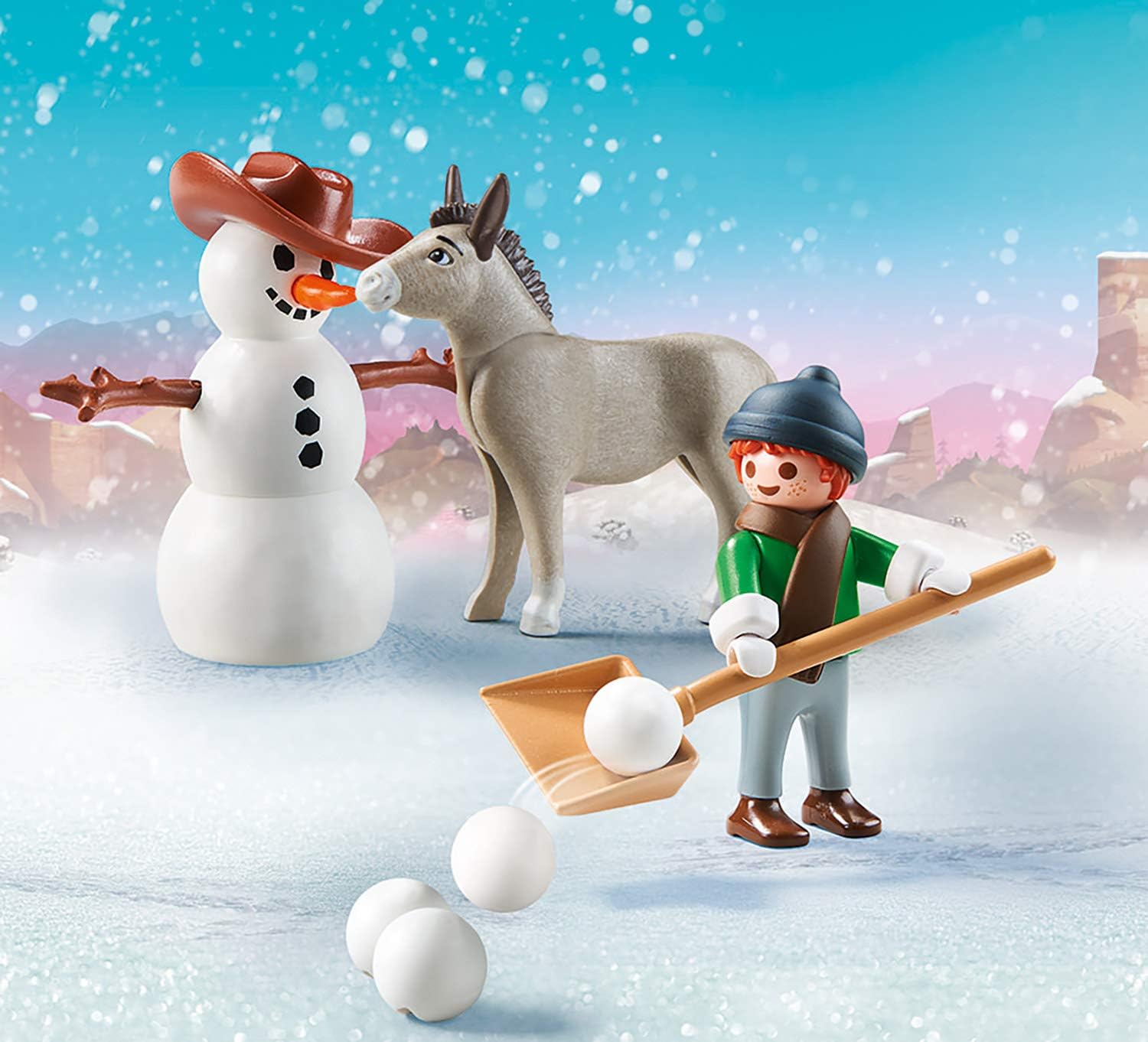 PlayMOBIL 70398 DreamWorks Spirit Snowman with Snips and Senor Carrots, Fun Imaginative Role-Play - Image 3