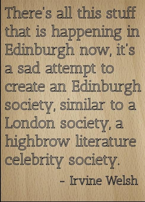 Amazon Com There S All This Stuff That Is Happening Quote By Irvine Welsh Laser Engraved On Wooden Plaque Size 8 X10 Home Kitchen