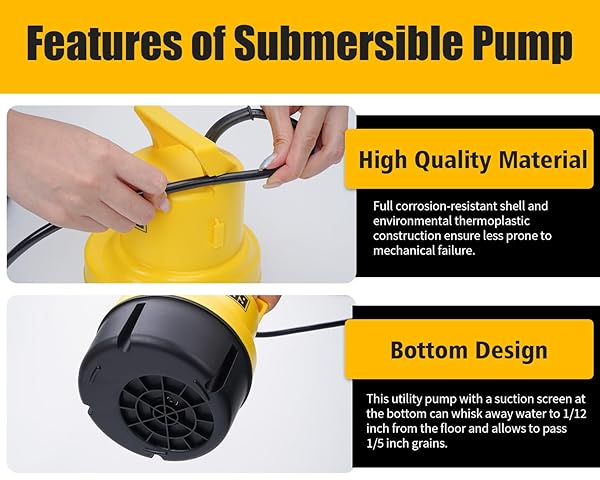 6699 TANKLESS WATER HEATER FLUSHING KIT INCLUDES 1/4HP SUBMERSIBLE SUMP PUMP WITH TWO ADAPTERS & 3 GALLONS PAIL WITH BUCKET LID OPENER & TWO 1/2” DIA X 6’ PVC HOSES WITH WASHERS