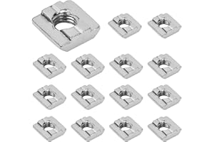 Emperoch 50 Pcs T Slot Nuts, 3030 Sereis M6/M8 Threaded Slide in T Nut, Galvanised Carbon Steel Sliding T Nuts for Aluminum E