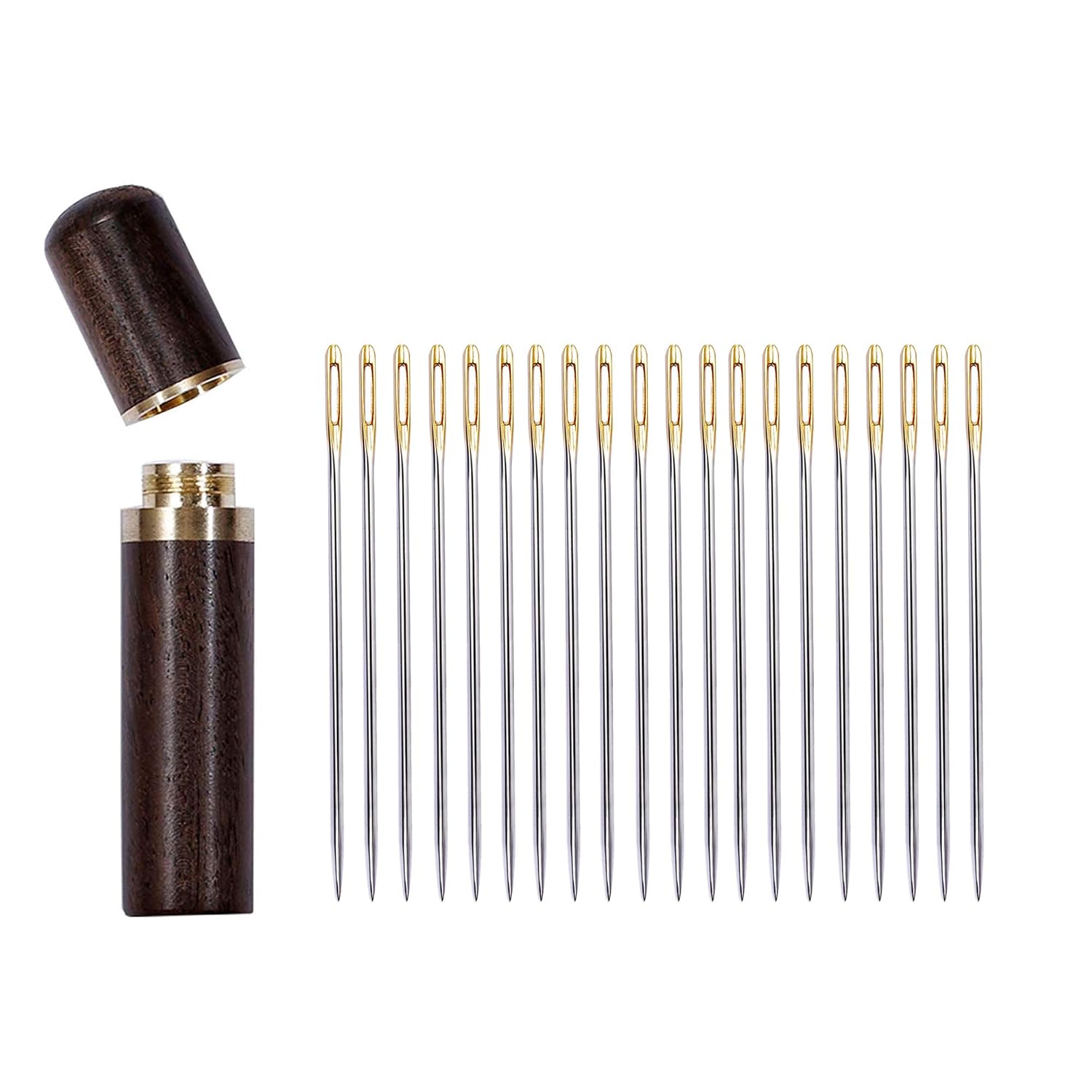 Embroidery Needle Storage MIUSIE Versatile Wooden Needle Case with