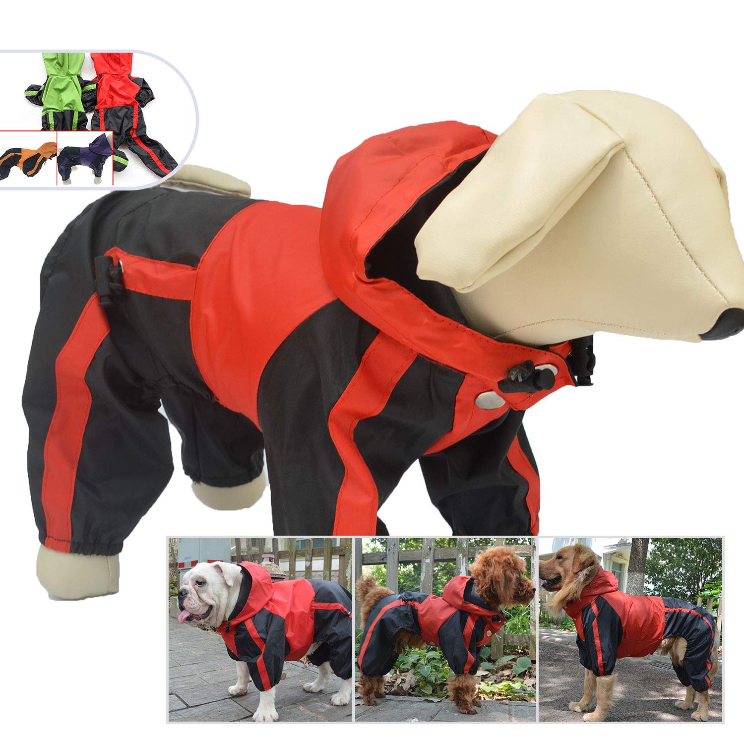 waterproof dog jacket with legs