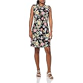 Tommy Hilfiger Womens Sleeveless Ruffle Neck Jersey Dress