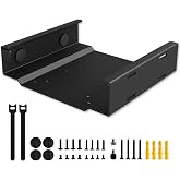 Mini PC Mount for Dell OptiPlex Mini PCs (3000/5000/7000 MFF and More), Under Desk | Wall-Mount | VESA, Protect Host Devices, with Adapter-Fixed Nylon Clips, Keep Desktop Tidy, Black