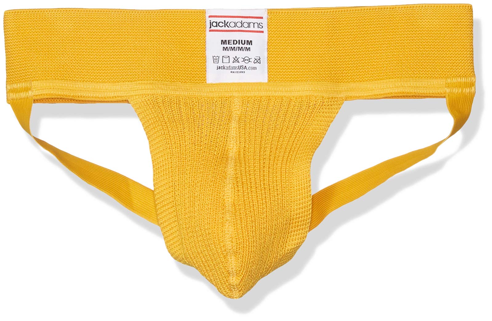 Jack Adams Men's No. 1874 Jockstrap Jock Strap, Yellow, XXL