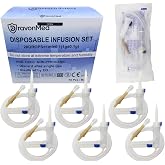 15pcs IV Extension Set, IV Tubing,60&rsquo;&rsquo;,Sterile Individual Packaging for Lab and Veterinary (Screw Mouth)