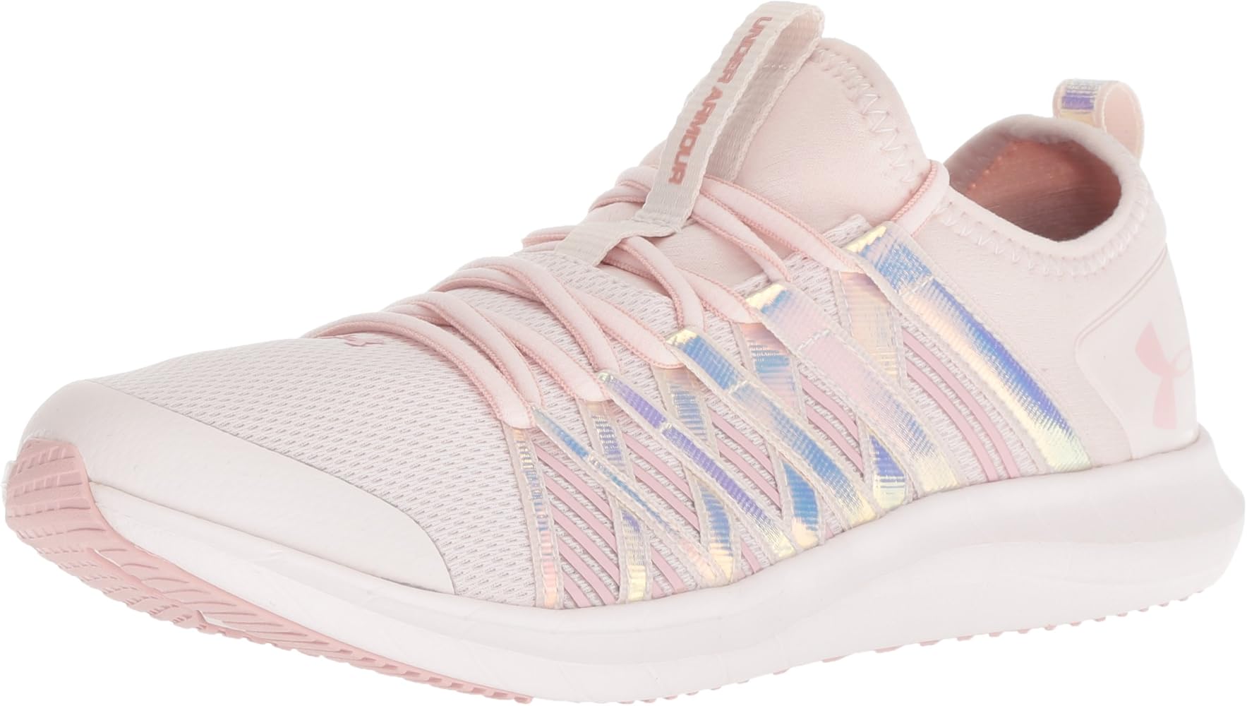 pink and grey under armour shoes