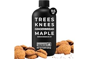 BUSHWICK KITCHEN Trees Knees Gingerbread Maple, Organic Maple Syrup Infused with Cinnamon, Gluten-Free, Paleo-friendly, and Vegan, Grade-A Pure Maple Syrup, 11.5 Ounce Bottle, Foodie Gifts, Unique Gifts