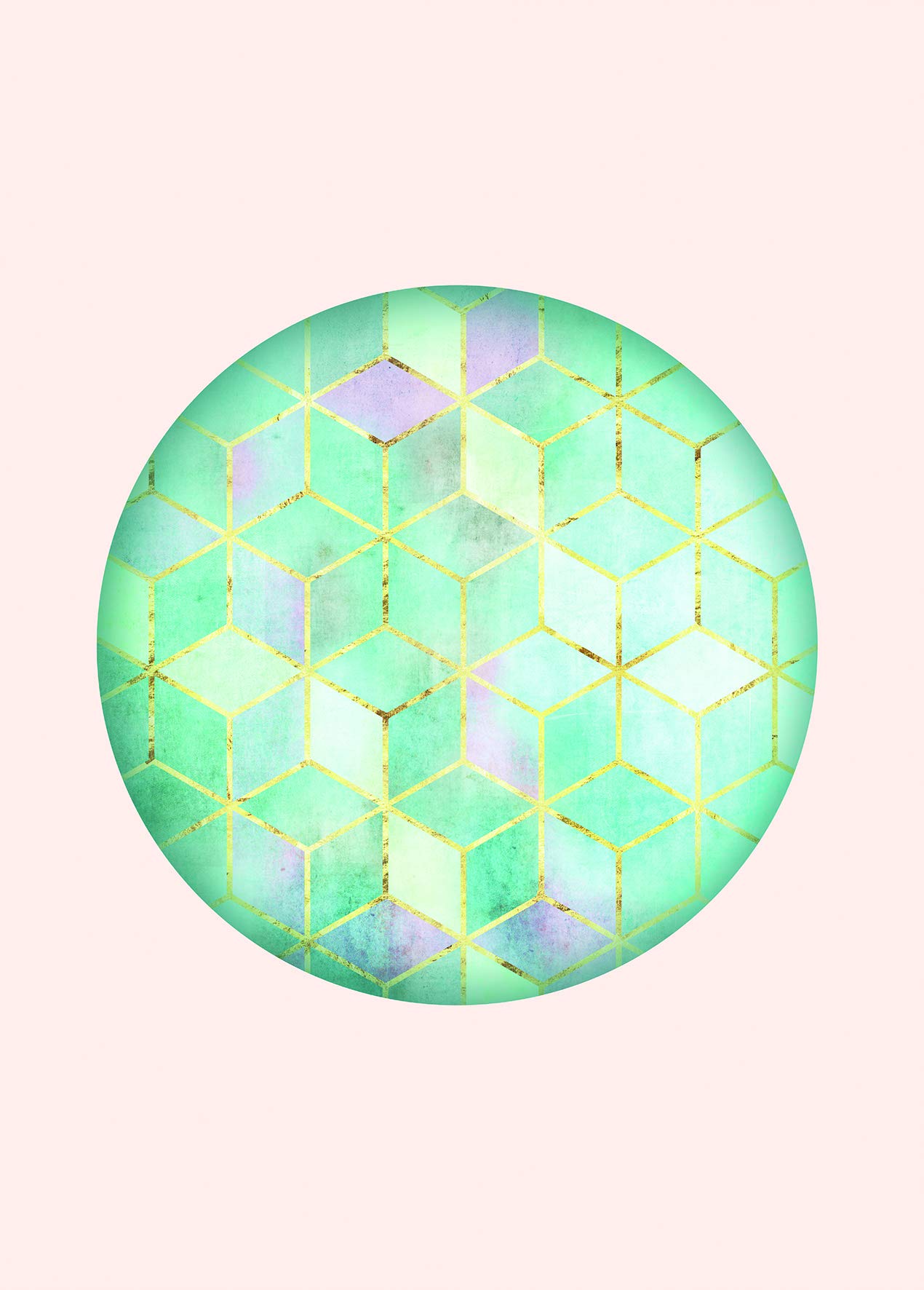 Komar Wall Picture | Mosaic Circle Verde | Poster Picture Living Room Bedroom Decoration Art Print | No Frame | P093C-50x70 | Size: 50x70 cm (Width x Height) — image 1