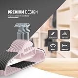KEPLIN 50-Pack Non-Slip Hangers Slimline with 360° Swivel Blush 41x22cm view 2