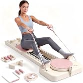 RegiisJoy Foldable Pilates Reformer, Multifunctional Pilates Machine and Equipment for Home/Studio, Suitable for Advanced and Beginners Users,with Detachable Training Accessories