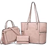 VANSARTO Purses and Handbags for Women Tote Bag Shoulder Bag Top Handle Satchel Purse Set with Wallet Large Work Tote 3pcs