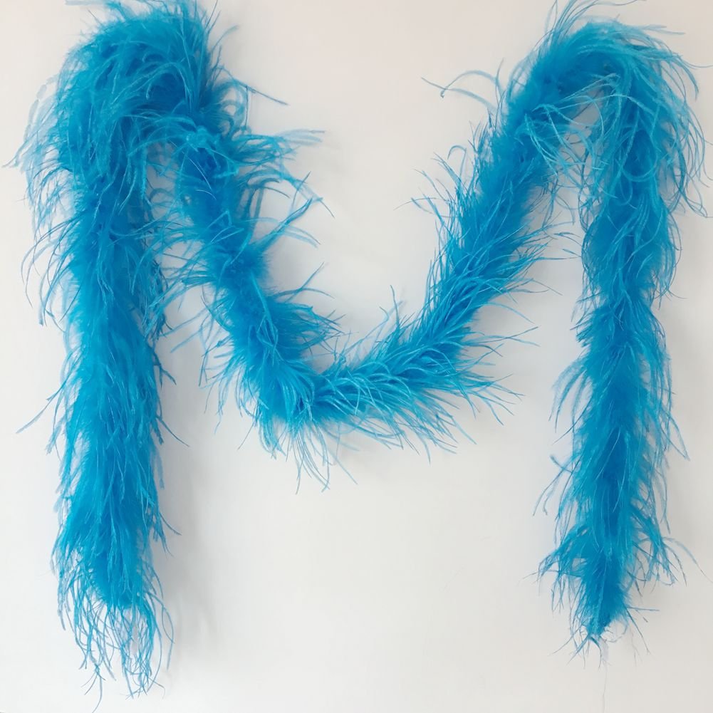 Sowder 72inch Length 1ply Ostrich Feather Boa for Wedding/party Decoration, Feather Scraf(turquoise)
