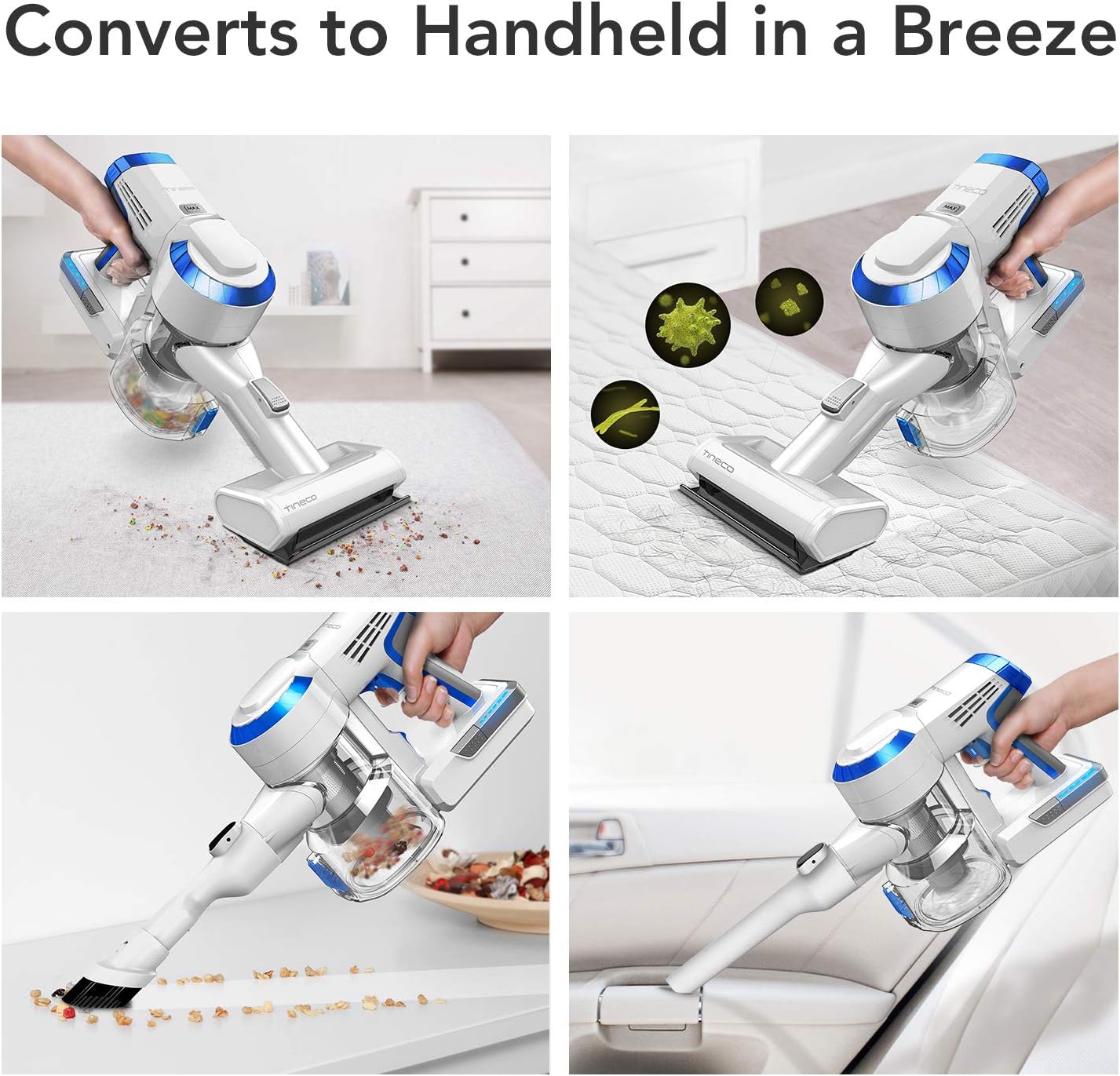 Tineco A10 Hero (Wall Mount) Cordless Stick Vacuum Cleaner, Powerful