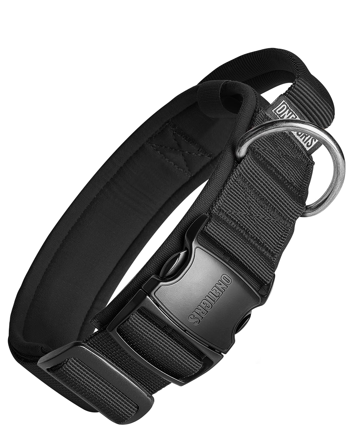 OneTigris Tactical Dog Collar with Handle, Military Adjustable Nylon Collar for Large German Shepherd - Heavy Duty Metal Buckle for Dog Training and Walking — image 1