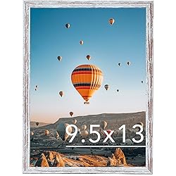 JCJMY 9.5x13 Picture Frame Rustic White for Wall