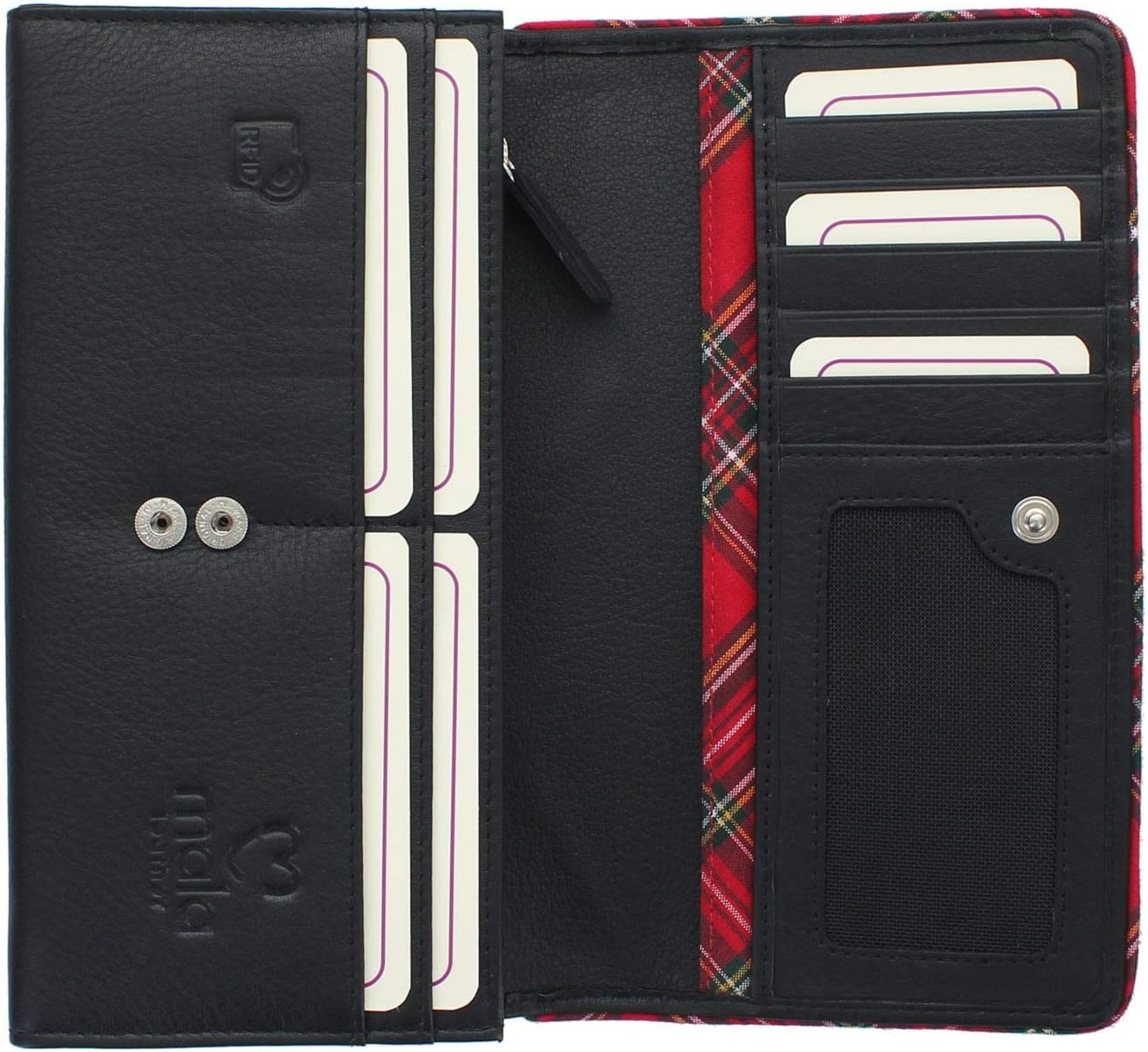 Mala Braemar Range Leather Purse RFID 3448_7 Black - Image 3