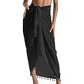Eicolorte Sarong Cover Up Womens Beach Cover Up Bikini Bathing Suit Swimsuit Swimwear Coverup Sarong Pareo Wraps for Women