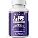 ETANATURE Sleeping Pills & Resveratrol Supplement for Anti Aging - Sleep Supplement with Melatonin, Resveratrol, Zinc & Magnesium - Wake Up Looking Younger with Non Habit Forming Sleep Meds - 60 Caps