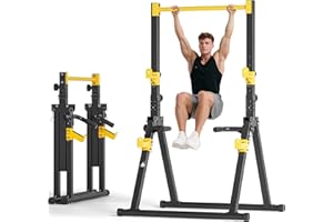 SogesPower Pull Up Bar with Triangular Structure, Multi-Functional Pull Up Bar Station Power Tower Dip Station for Home Gym, 