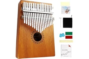 Kalimba Thumb Piano 17 Keys with mahogany Wood Portable Mbira Finger Piano Gifts for Kids and piano Beginners Professional （M