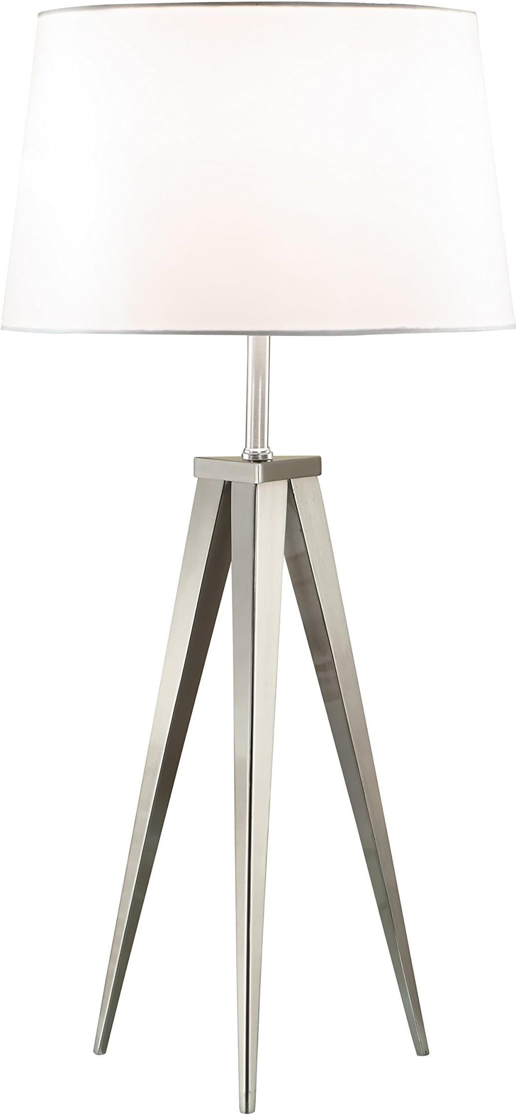 Artiva USA A501108 Modern Comtemporary Hollywood Tripod Table Lamp, 30", Brushed Steel