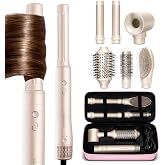 ELLA BELLA&reg; 6 in 1 Professional Hot Air Styler &amp; Straightener, Fast Drying | Powerful Hair Dryer Set - Styling Without Heat Damage. Curling, Volumizing. Includes Protective Travel Case