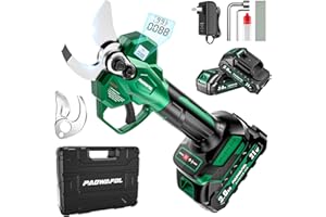 Electric Pruning Shears, 1.6 inch (41mm) Cutting Diameter Cordless Electric Scissors with LCD Display, 21V Brushless Motor Br
