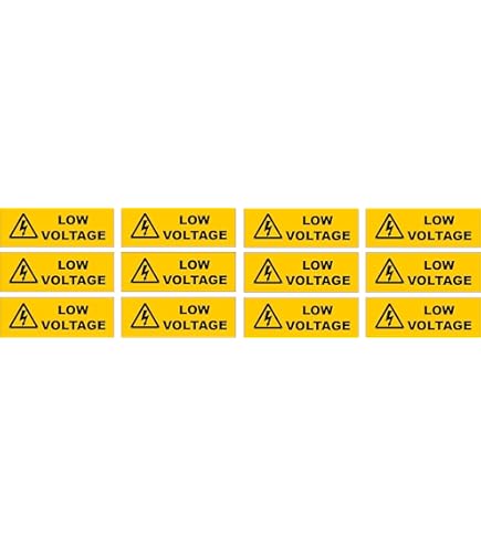 GamesMonkey® - Kit De Calcomanías Triangulares De Advertencia De Peligro - Muerte Inflamable De Alto Voltaje - Riesgo (20 Piezas, Corriente Eléctrica - Choque De Alto Voltaje, 3x2,5 Cm