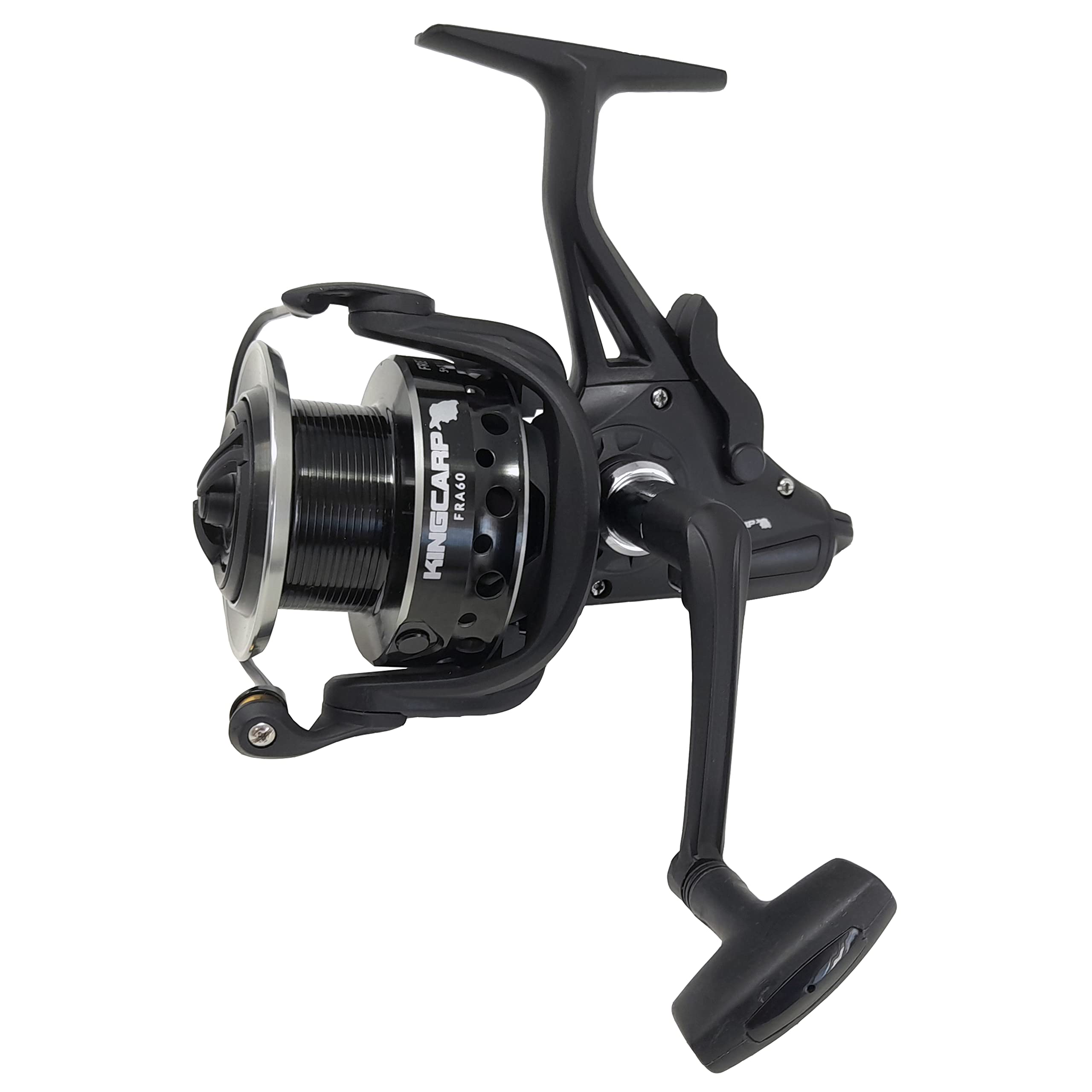 KingCarp - 5+1BB FREESPOOL Fishing Reel - Size FRA40 & FRA60 Fixed Aluminium Spool DieCast Gears Spare Spool - Ideal for Lake or River (FRA Size 60) [11-1160]