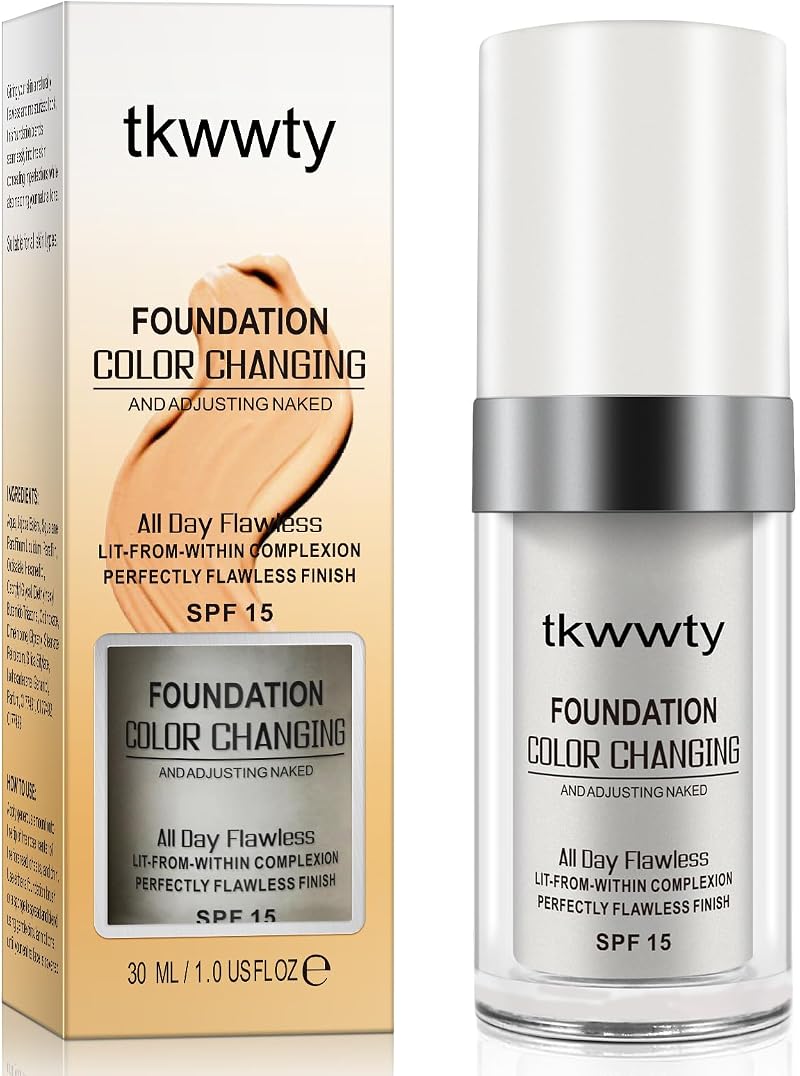 tkwwty TLM Color Changing Foundation Liquid Makeup Concealer Moisturizing