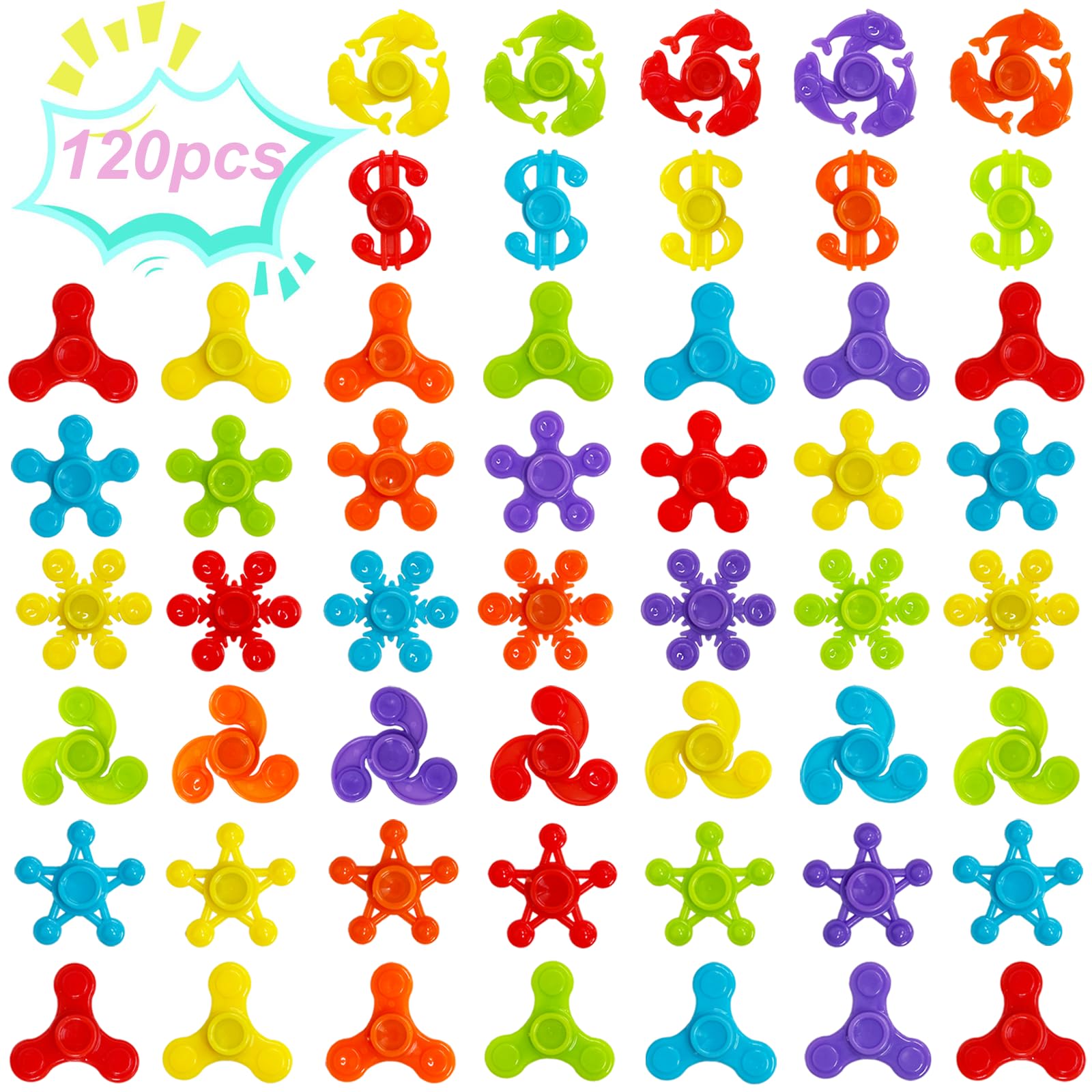 Photo 1 of 120 Pack Mini Fidget Spinner, Stress Relief Sensory, Birthday Gifts Party Favors for Kids Teens Adults, Christmas Goodie Bag Stuffers Canival Treasure Box Toys for Classroom Prizes Supplies