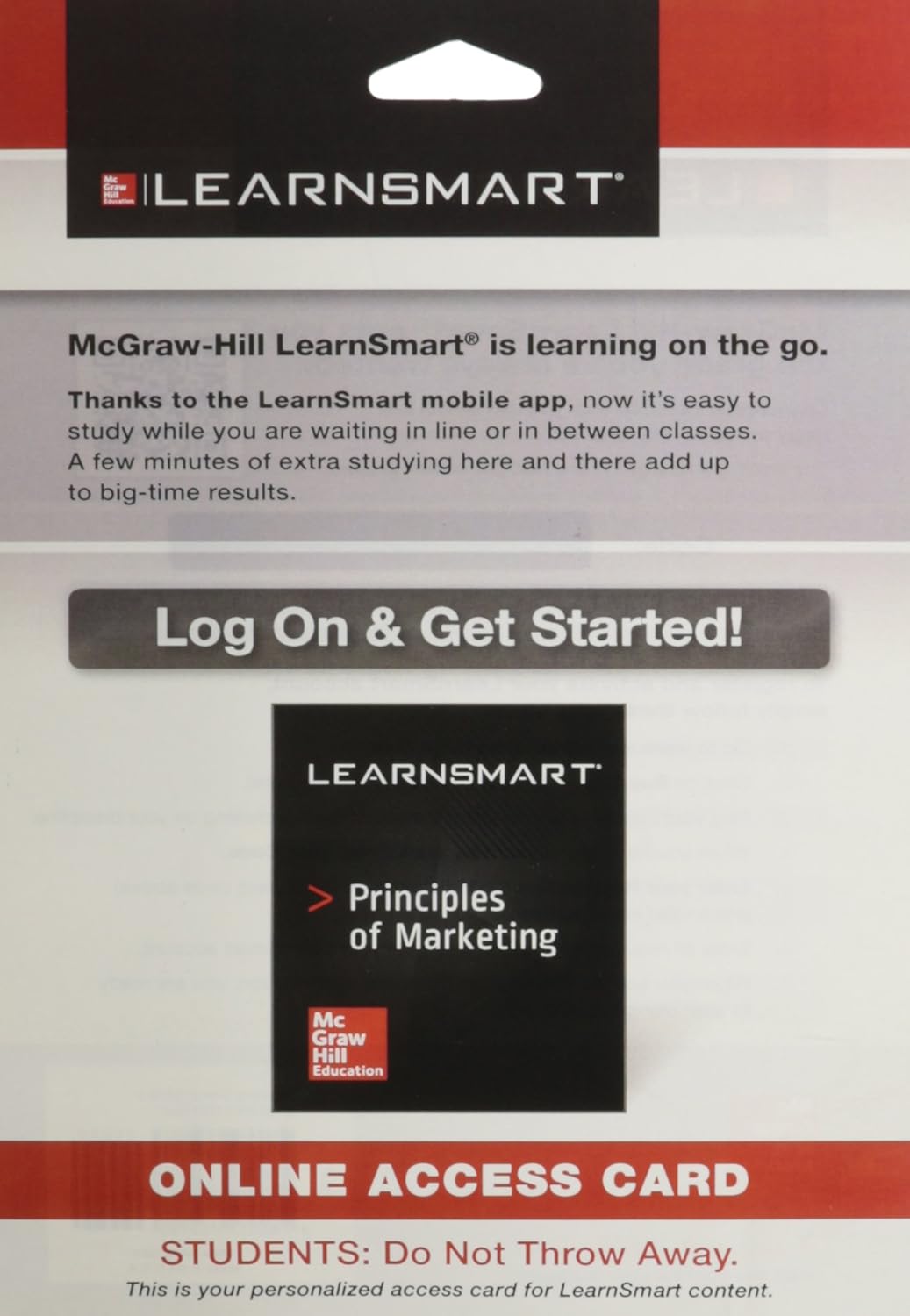 Amazon.com: LearnSmart Access Card One Semester for Principles of Marketing