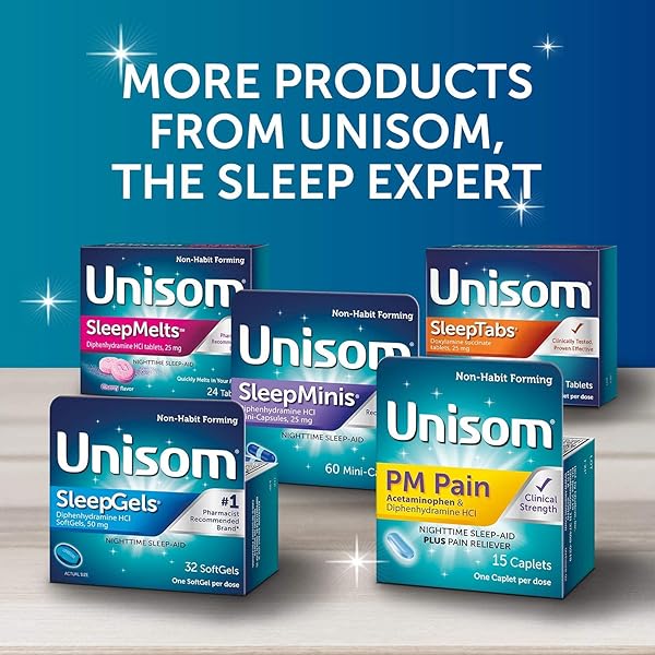 UNISOM SLEEPGELS, DIPHENHYDRAMINE HCL 50 MG, 60 COUNT