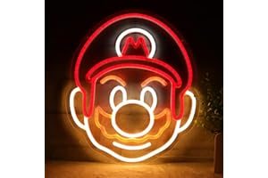 YUELANGDOU Mario Neon Signs Wall Decor LED Mario Light Sign Gaming Light Accessory Man Cave kids room gamer room decoration Gifts12in*14inches