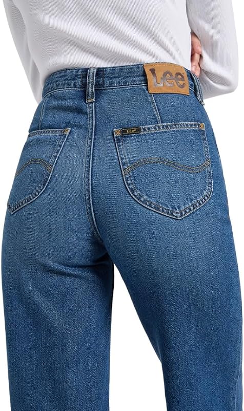 - Jeans Damen - High Waist Wide Leg Fit - Stella - Ink Pool