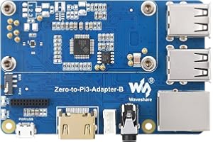 Waveshare Zero 2W to 3B Adapter Alternative Solution for Raspberry Pi 3 Model B/B+ Support Zero 2W