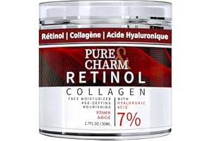 Retinol Cream for Face with Collagen & Hyaluronic Acid – Anti Aging Moisturizer for Face, Neck & Décolleté – Hydrating Day & 