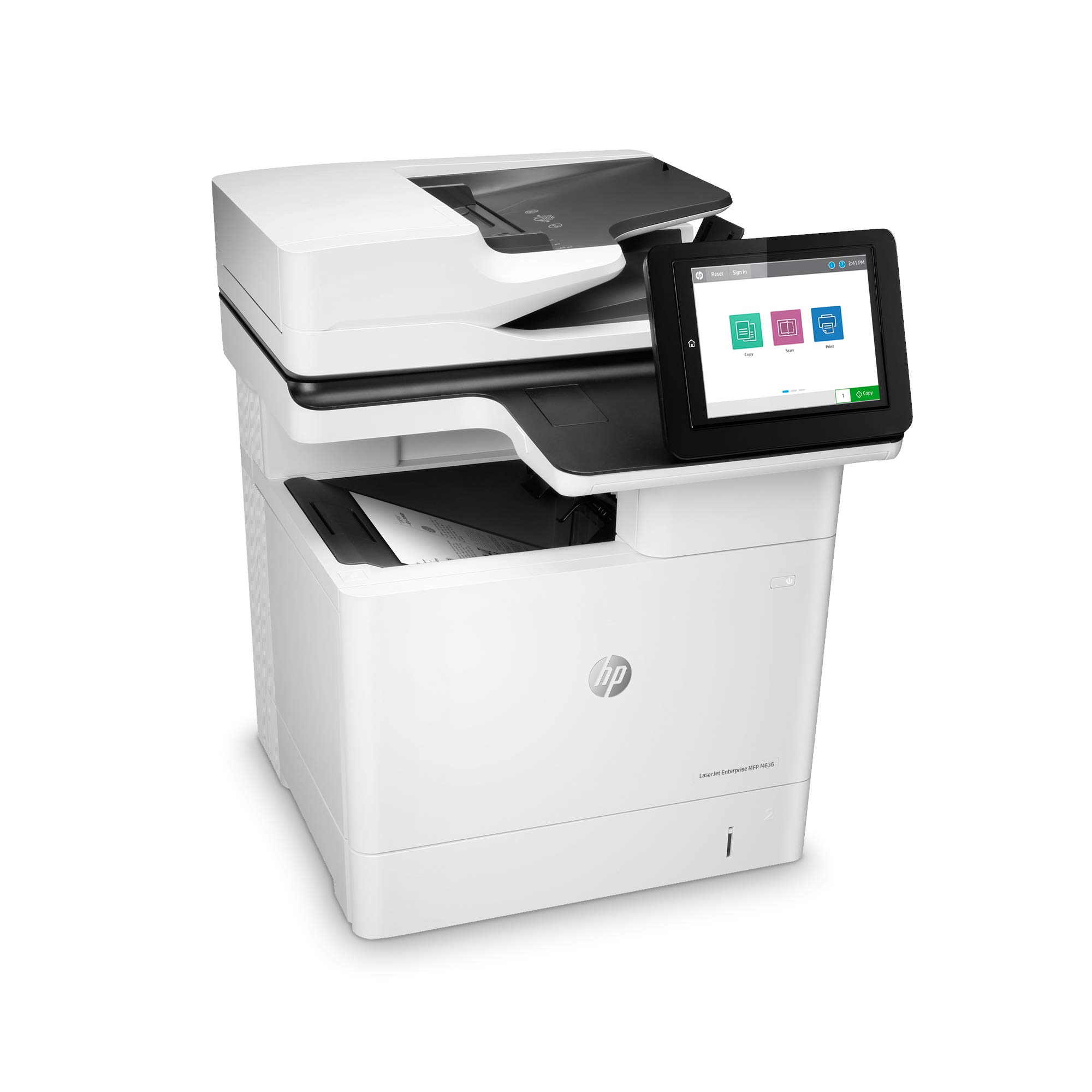 HP LaserJet Enterprise MFP M636fh Monochrome All-in-One Printer with built-in Ethernet & 2-sided printing (7PT00A), White