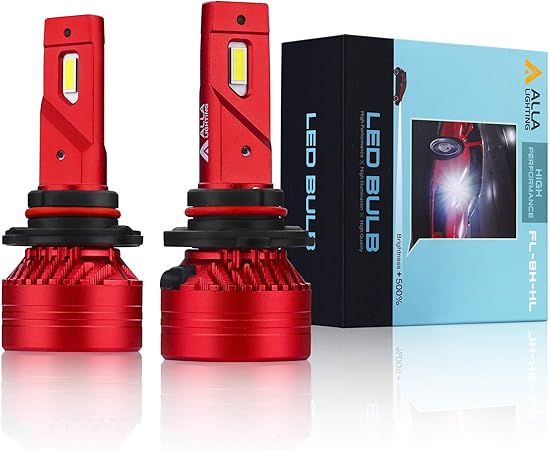 Amazon Alla Lighting Mini Fl Bh ルーメン Pd ベース Hb3 9005 Led電球 ハイ ロービーム ハイパワー 90w Xtreme スーパーブライト 6000k キセノン ホワイト Drl ライト 自動車 トラック ヘッドライトアセンブリ パーツ アクセサリ 車 バイク