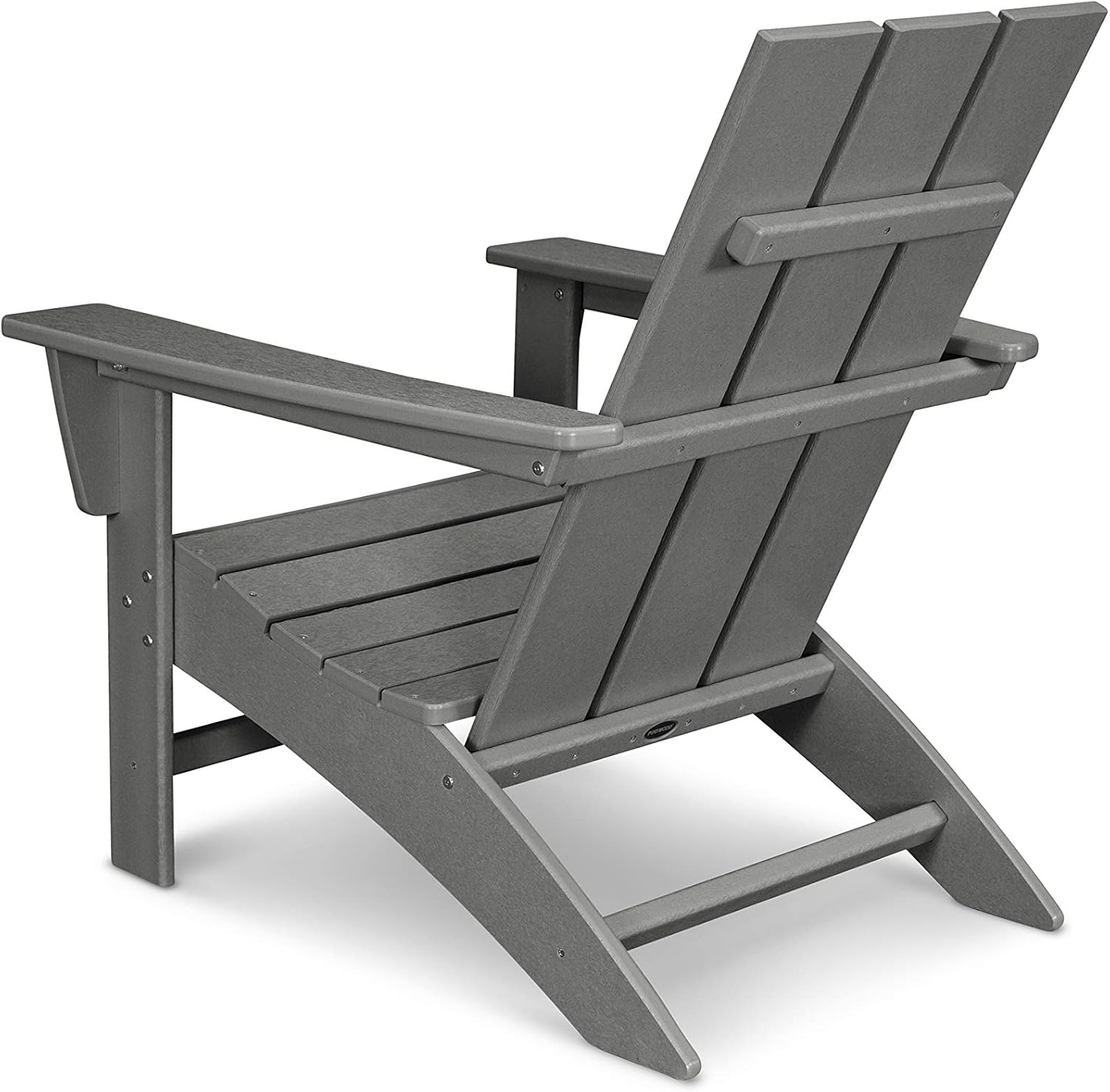 POLYWOOD AD420WH Modern Adirondack Chair, White : Garden & Outdoor