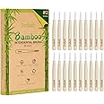 Isshah Biodegradable Bamboo Handle Interdental Brushes Between Teeth Cleaner Deep Clean Toothpick, FSC Certified and PETA Approved, Size 2 (0.5mm), 40 Count